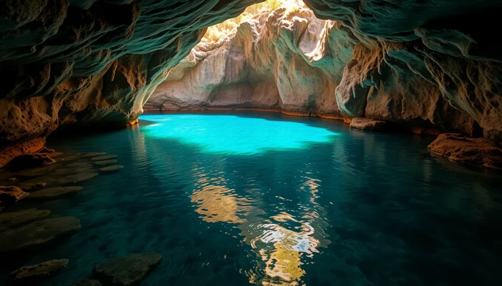 why lerakuty cave water so clear
